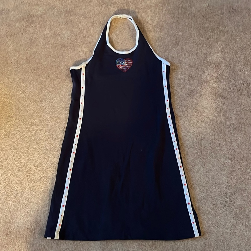 NWT girls halter dress sz.16, 95% cotton,5%spandex!  Wear as dress, swim coverup